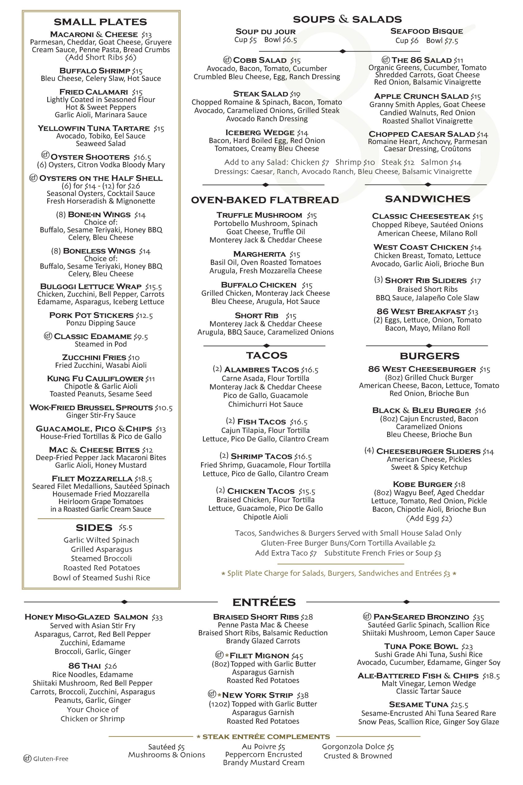 86West Food Menu_Fall_Winter2023_Specials_Page_1